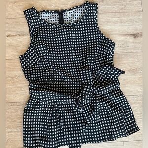Elle Monochrome Checkered Top
